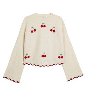 River Island Cherry Embroidered Sweater